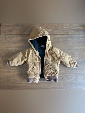 Carhartt Kids Hooded Jacket in Brown and Black